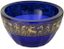 MOSER (KARLSBAD)
COUPE ART DECO CIRCULAIRE EN CRISTAL SOUFFLE BLEU COBALT ET FRISE DOREE, VERS 1920-1930
