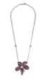 ‘FLOWER’ 18K WHITE GOLD, DIAMOND AND ROSE SAPPHIRE NECKLACE