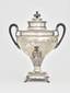 A large silver samovar