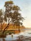 VLADIMIR ORLOVSKY (1842-1914)
Swans at riverside