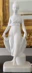 BISCUIT FIGURINE ROMAN GIRL WEARING A TUNIC, 18TH-19TH CENTURY