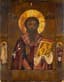 ICON ‘SAINT ANTIPAS’ WITH THE HOLY GUARDIAN ANGEL AND SAINT DEMETRIUS
Russia, late 19th century