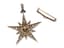 NAPOLEON III 18K YELLOW GOLD, SILVER, DIAMOND PENDANT