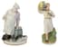 TWO SOVIET PORCELAIN SCULPTURES, 1950-1960S
Cat and Cook and Woman harvesting grapes