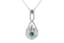 WHITE GOLD 18K, DIAMONDS AND EMERALD NECKLACE AND 'HEART' PENDANT