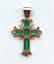 GOLD AND EMERALD ORTHODOX CROSS PENDANT