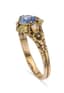 19TH CENTURY YELLOW GOLD DIAMOND AND SAPPHIRE CHARM RING