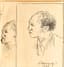 ALEXANDER TYSHLER (1898-1980)
Double portrait of Solomon Mikhoels