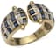 14K YELLOW GOLD DIAMOND AND SAPPHIRE RING