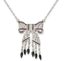 COLLIER EN OR GRIS 18K, DIAMANTS, RUBIS ET ONYX