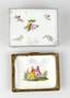 Porcelain snuffbox with genre scenes, with curbs of gilded bronze Imperial porcelain factory, the middle of the XVIII ce...