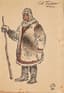 ELENA POPOVA - BENOIS (1898-1972)
Set of two sketches for ‘Northern hero’ by Henrik Ibsen