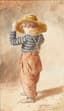 MIKHAIL CLODT, BARON VON JÜRGENSBURG (1832-1902)
Child with a hat