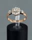 Gold, PLATINUM AND DIAMOND HALO RING