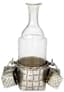 RUSSIAN TROMPE L’ŒIL PARCEL-GILT SILVER VODKA SET
N. Yanichkin, St Petersburg, 1887