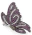 BUTTERFLY' 18K WHITE GOLD, DIAMOND AND RUBY PENDANT BROOCH