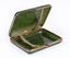 GOLD AND NEPHRITE CIGARette CASE. LID
decorated with a Russian DOUBLE-HEADED EAGLE set with rubis and diamonds