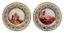 ASSIETTES EN PORCELAINE DE SAINT-PÉTERSBOURG ‘VIEW OF THE RED GATE IN MOSCOW’ ET ‘VIEW OF THE TRINITY LAVRA OF ST. SERGIUS’, 20ÈME SIÈCLE