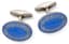 BELFIORE SILVER AND ENAMEL CUFFLINKS