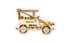 18K GOLD DIAMONDS AND RUBIES BROOCH - ANTIQUE CAR