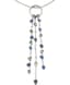 18K WHITE GOLD DIAMOND AND SAPPHIRE NECKLACE
