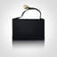 CARTIER PARIS
ART DÉCO EVENING BAG WITH 18K YELLOW GOLD AND BLACK ENAMEL CLASP, CIRCA 1925-30