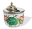 SILVER AND PORCELAIN INKWELL, R. LINZENER WORKSHOP FRO CARTIER NEW YORK, CIRCA 1947