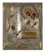 ICON ‘THE MOTHER OF GOD, UNEXPECTED JOY’ IN SILVER OKLAD
Central Russia, early 20th century