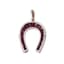 GARNET AND DIAMOND HORSESHOE PENDANT,
19TH CENTURY