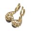14K YELLOW GOLD AND TAHITI PEARL PENDANT EARRINGS