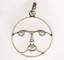 Head charms
Platinum pendant set with rose cut diamonds 18k gold, Weight: 2,4 grs