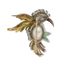 ‘COLIBRI’ BROCHE EN OR JAUNE 18K DIAMANTS, EMERAUDES, RUBIS ET PERLE BAROQUE, ANNEES 1960