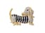 ‘DACHSHUND’ 14K YELLOW GOLD, DIAMOND AND SAPPHIRE BROOCH