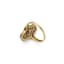 14K YELLOW GOLD, DIAMOND AND RUBY ART DECO STYLE RING