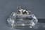 CRYSTAL ASHTRAY WITH A SILVER FIGURINE OF A DOG
J.D. Schleissner & Sohne, Hanau, imported by Buchholz & Zelt, New York, circa 1900