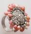 Conch pearls ring
Antique natural conch pearls. Set with circa 3cts diamonds
