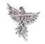 ‘BIRD OF HAPPINESS’ 18K WHITE AND BLACK GOLD, DIAMOND, RUBY AND SAPPHIRE PENDANT BROOCH