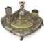 OVCHINNIKOV  SILVER-MOUNTED ONYX SMOKING COMPENDIUM
Marked Ovichinnikov with the Imperial Warrant, St Petersburg, circa 1890