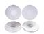 A SET OF EIGHT SILVER-PLATED CIRCULAR PLACE MATS
D : 23,4 cm