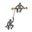 ‘MONKEYS’ ANTIQUE STYLE 9K GOLD AND SILVER-GILT BROOCH