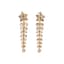 GOLD, ENAMEL AND DIAMOND LONG PENDANT EARRINGS, CIRCA 1970S