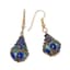 SILVER AND ENAMEL EGG EAR PENDANTS