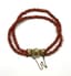 ANTIQUE FACETED CORAL BRACELET WITH 18K GOLD CLASP DECORATED WITH FLOWERS