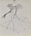 YVES SAINT-LAURENT (1936-2008)
Sketch of a dress for Edwige Feuillère in ‘Cher Menteur’, 1980