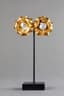 SILVER GILT AND PEARL FLOWER EARRINGS