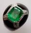 Emerald ring
SSEF certificate, emerald circa 5 cts. Black enamel set with diamonds