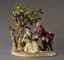 MEISSEN FIGURE GROUP OF A PAIR UNDER A TREE, KNOB PERIOD 1860 - 1924
