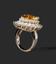Platinum Fancy Deep Brown-Yellow DIAMOND and diamond RING (GIA CERTIFICATE)
