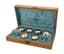 SET OF SIX SILVER SALT CELLARS WITH SILVER SPOONS
Assay master Oleks Lev Fedorovich, Moscow, 19th century