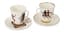PAIR OF PORCELAIN CUPS AND SAUCERS OLYMPIC GAMES 1980
Leningrad Porcelain Factory, 1980
Design by A.V. Larionov